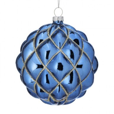 Soft green and white glass ornament Melrose 