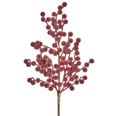 White Berry Stems with 35 Lifelike Berries, 19-Inch, Holiday Xmas Picks, Trees, Wreaths, & Garlands, Christmas Berries, Home & Office Decor (Set  of 24)