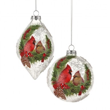 Hand Blown Glass Pastel Ornaments With Sea Coral And Pearl