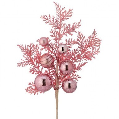 Regency 28 Tinsel Christmas Bulb Spray in Red and Green – DecoratorCrafts