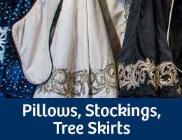 Showroom Pillows, Stockings, Tree Skirts